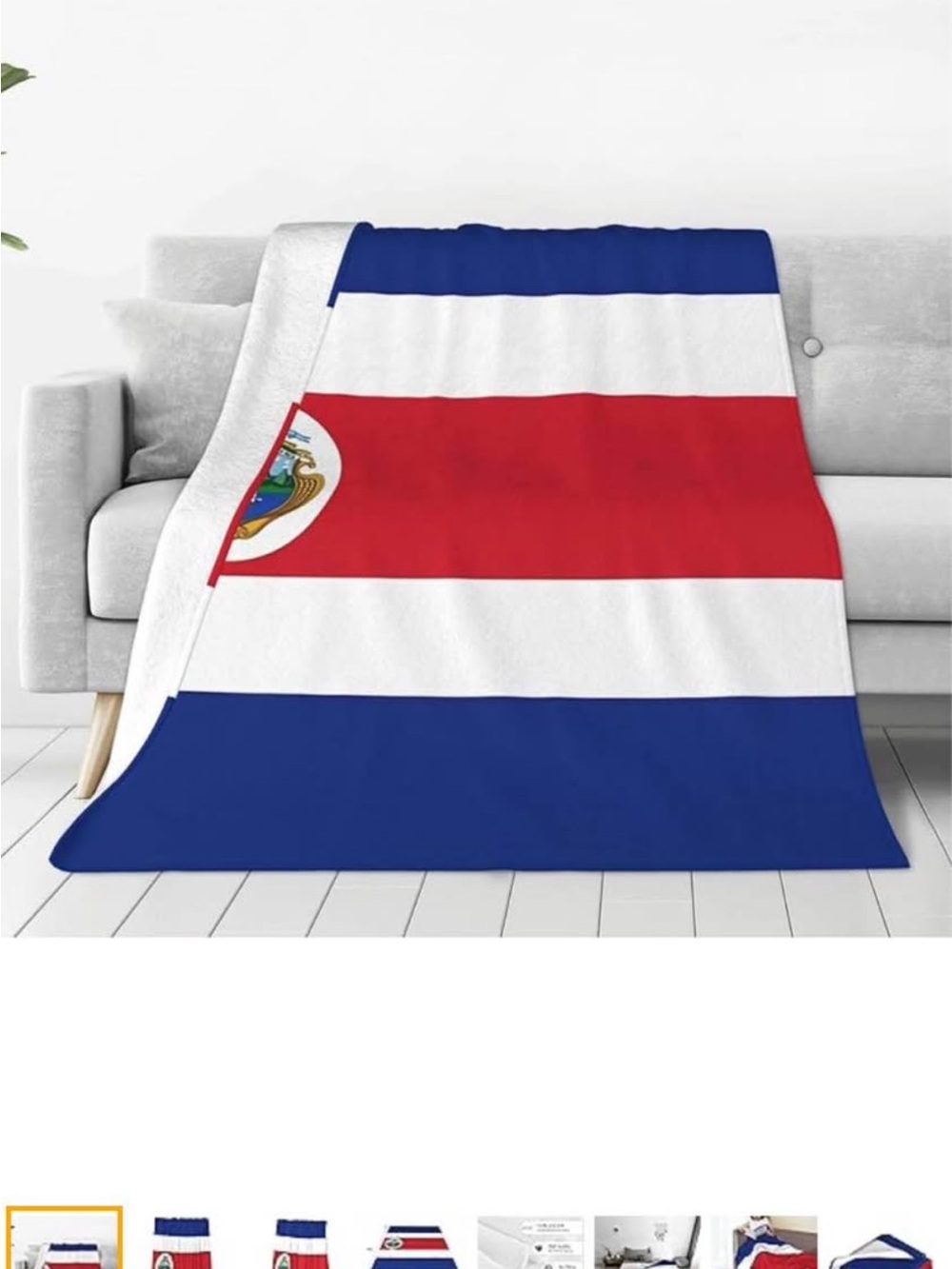 Cute Costa Rica Flag Blanket Super Soft
Throw Blanket 60"x 50"